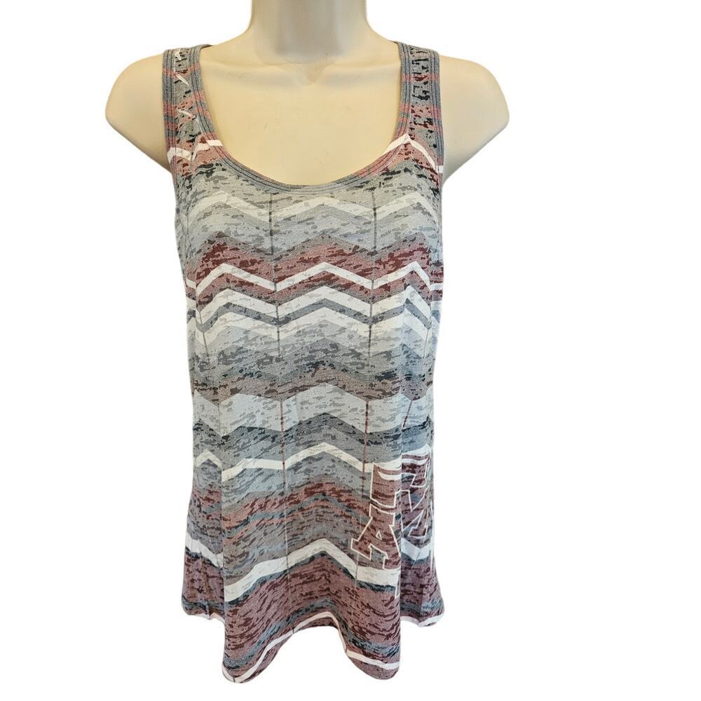 Blue 84 Texas A&M aggies semi Sheer Burnout tank top sleevless pullover medium